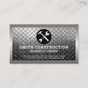 Builder Tools Construction Steel Business Card