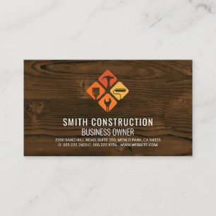 Builder Tools Logo   Home Repair   Wood Business Card