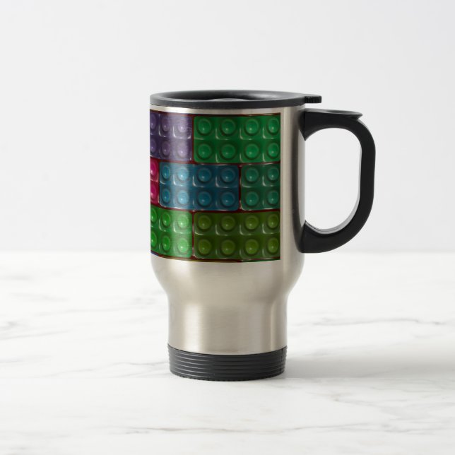 Builder's Bricks - Rainbow Travel Mug (Right)