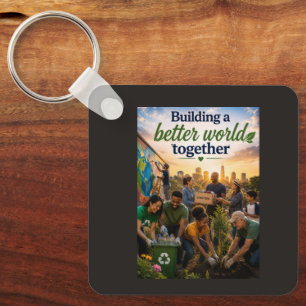 Building a Better World Together Key Ring