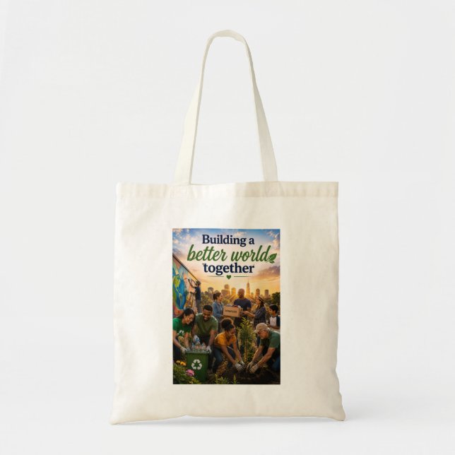 Building a Better World Together Tote Bag (Front)