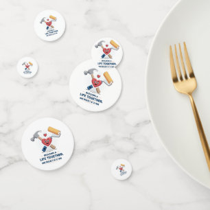 Building A Life Together Cute DIY Couple Home Confetti