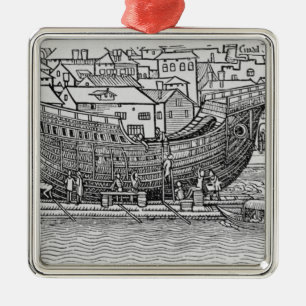 Building a Ship Metal Tree Decoration