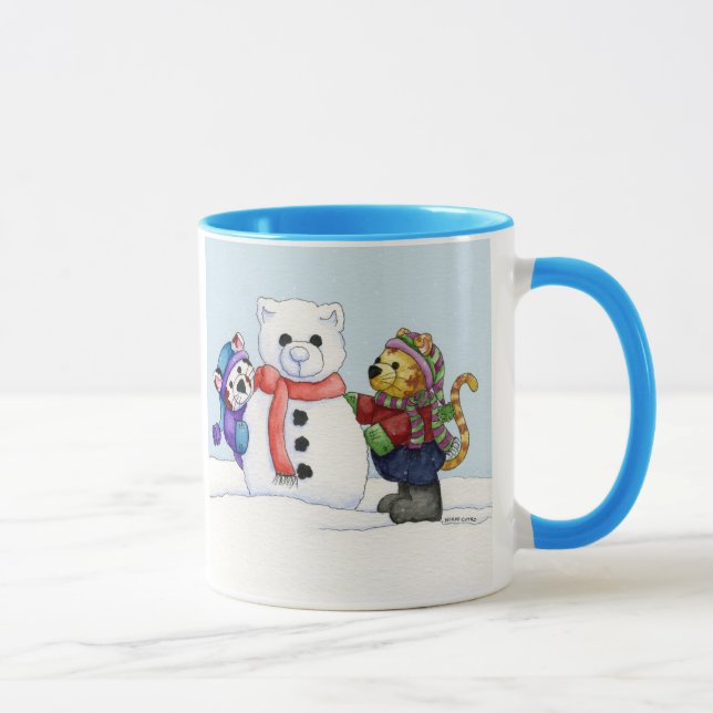 Building a Snow Cat Mug (Right)