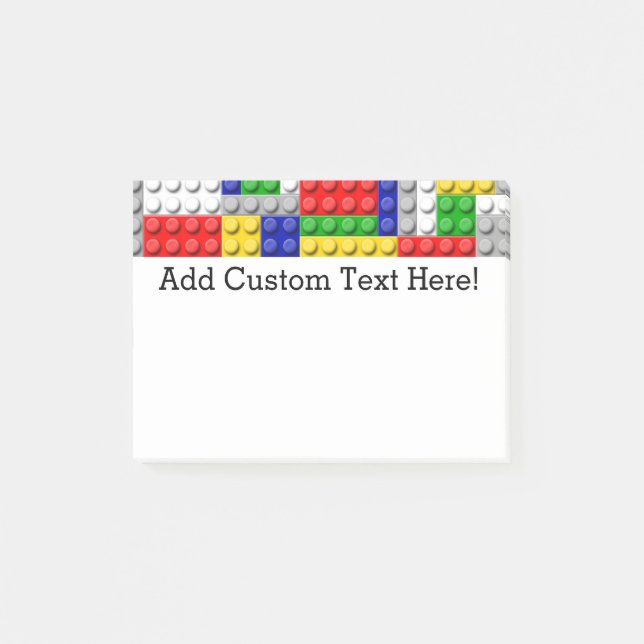 Building Block Boy's Birthday Party Post-it Notes (Front)