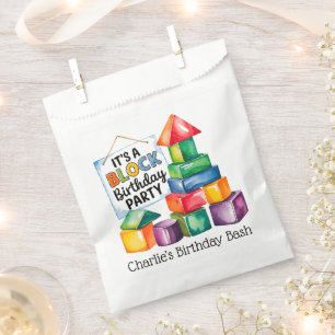 Building Blocks at the Birthday Bash Favour Bags