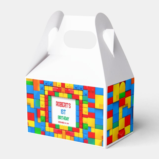 Building Blocks BIRTHDAY Favour Box (Front Side)