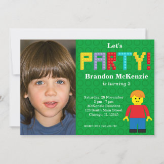 Building Blocks birthday Invitation