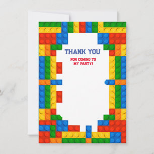 Building Blocks Birthday Thank You Card