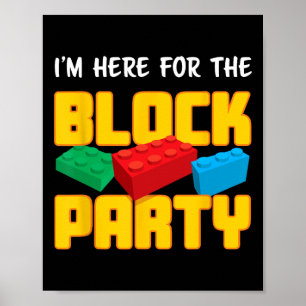 Building Blocks Block Party Pre-k Men Women Kids Poster