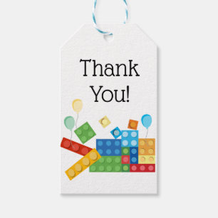 building blocks, block, toy brick gift tags
