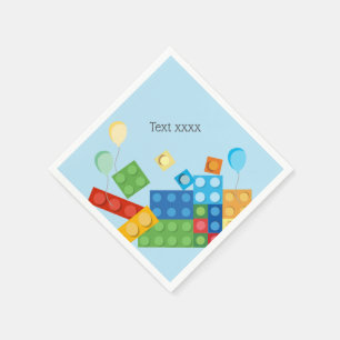 building blocks, block, toy brick napkin