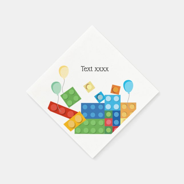 building blocks, block, toy brick napkin (Corner)