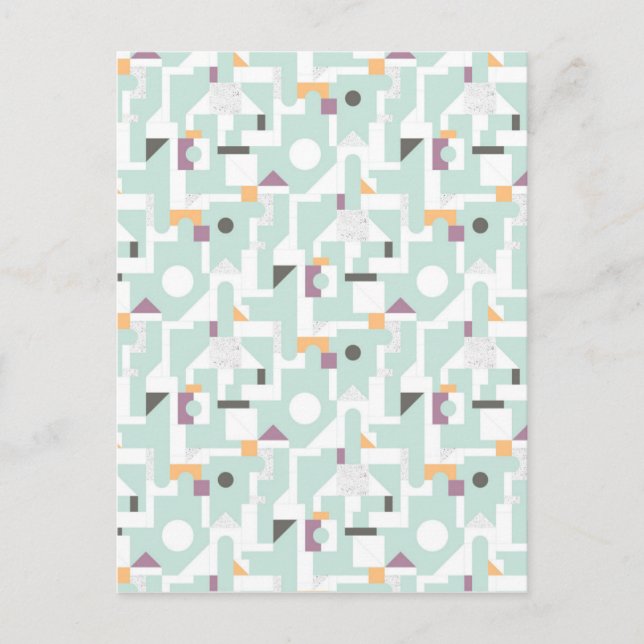 Building Blocks - blue Postcard (Front)