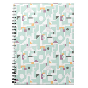 Building Blocks - blue Spiral Notebook