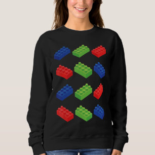 Building Blocks Bricks Master Builder Bricklayer E Sweatshirt