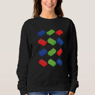 Building Blocks Bricks Master Builder Bricklayer E Sweatshirt