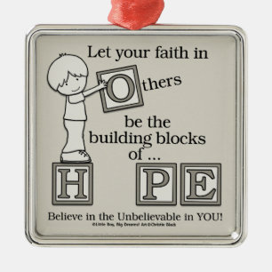 Building Blocks of HOPE Metal Tree Decoration