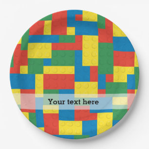 Building blocks paper plate