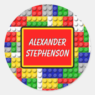 Building Blocks Personalised Boy's School Label
