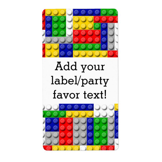 Building Blocks Primary Colour Boy's Birthday/Part (Front)