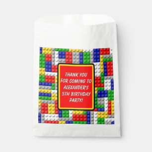 Building Blocks Primary Colour Boy's Birthday/Part Favour Bags