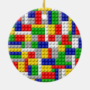 Building Blocks Primary Colour Boy's Ceramic Tree Decoration