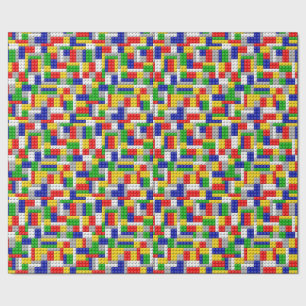 Building Blocks Primary Colour Boy's Wrapping Paper