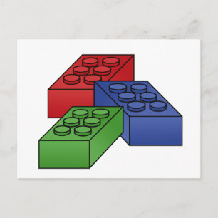 Building Blocks - Vector Illustration Postcard
