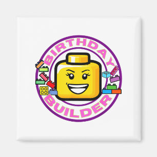 Building Brick Birthday Builder Blocks Bricks Figu Magnet