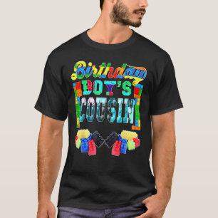 Building Brick Blocks Cousin Of Birthday Boy B Day T-Shirt