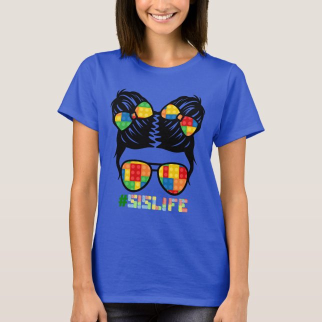 Building Brick Shirt | Leopard Print Messy Bun (Front)