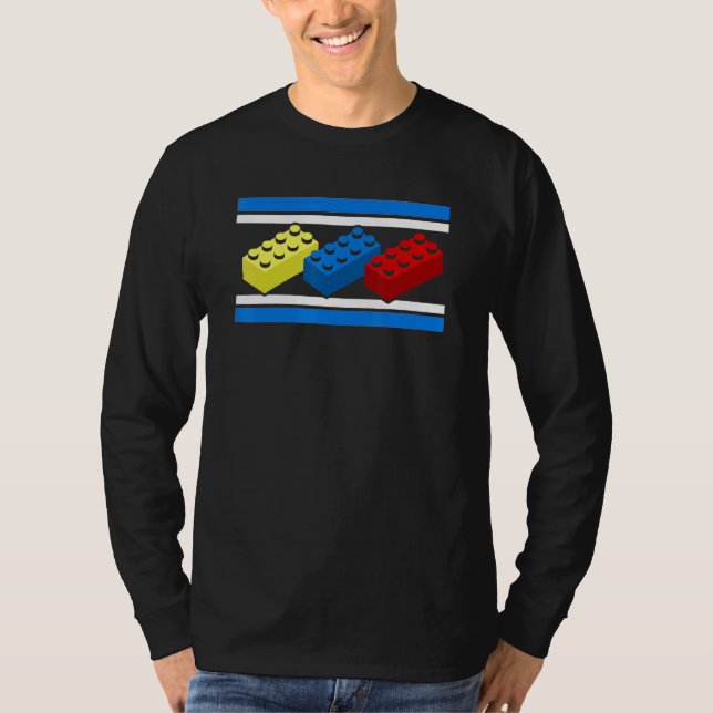 Building Bricks Blocks Master Builder Engineer Con T-Shirt (Front)