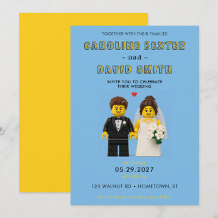 Building Bricks Classic Toy Blocks Wedding Invitation