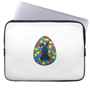 Building Bricks Easter Egg Bunny Boys Girl Family  Laptop Sleeve