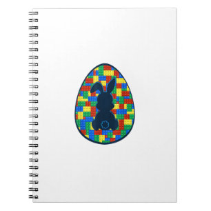 Building Bricks Easter Egg Bunny Boys Girl Family  Notebook