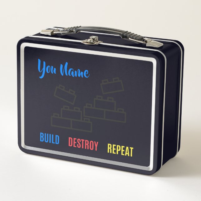 Building Bricks Metal Lunch Box (Front)