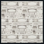 Building Bridges Fabric<br><div class="desc">A 19th century science and engineering poster of bridges</div>