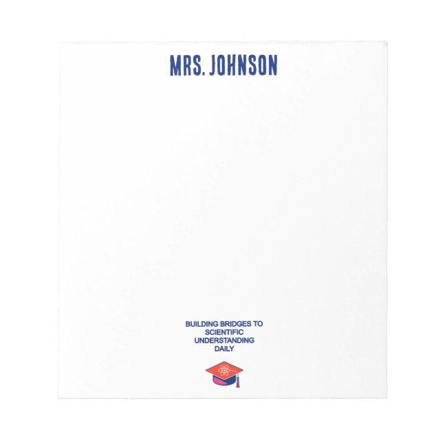 Building Bridges: Scientific Understanding Daily Notepad (Front)