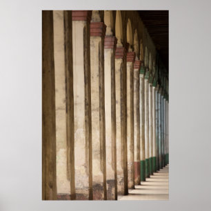 Building columns, Havana, Cuba Poster