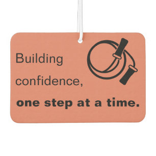 Building Confidence, One Step at a Time - Orange Car Air Freshener