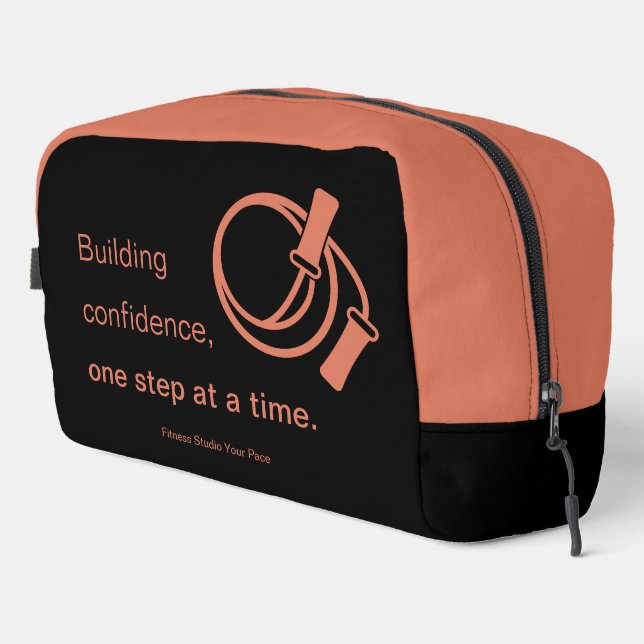 Building Confidence, One Step at a Time - Orange Dopp Kit (Right Corner)