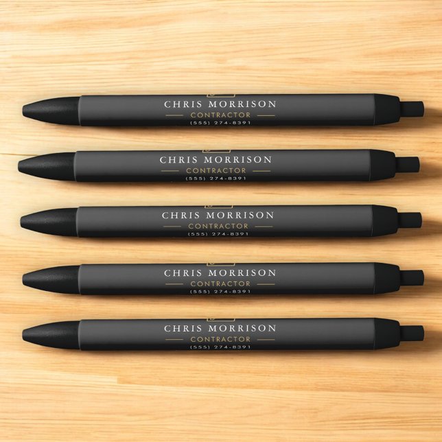 Building Construction Black Gold Ink Pen (Creator Uploaded)