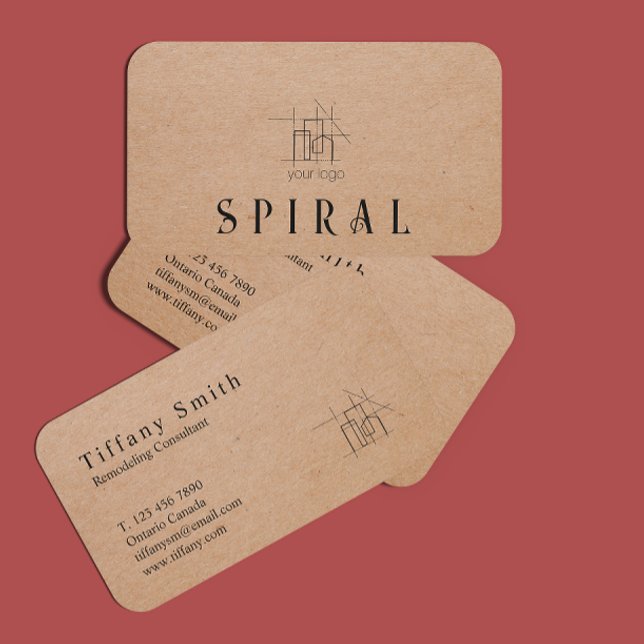 Building Construction Contractor Kraft Paper Business Card (Building Construction Contractor Kraft Paper Business Card)