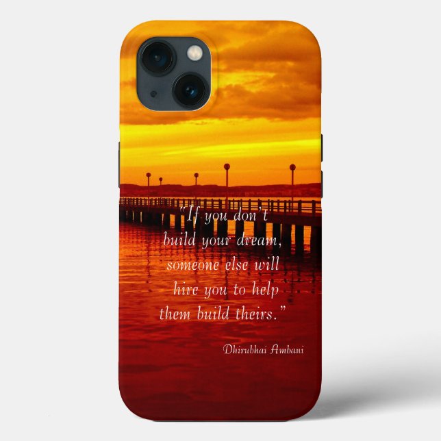 Building dream hope quote sunset background OtterB Case-Mate iPhone Case (Back)