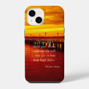 Building dream hope quote sunset background OtterB iPhone 14 Case