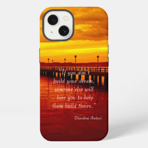 Building dream hope quote sunset background OtterB iPhone 13 Case