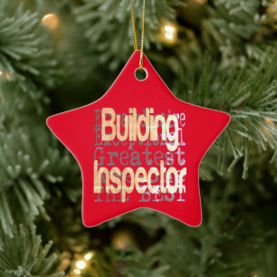 Building Inspector Extraordinaire Ceramic Tree Decoration