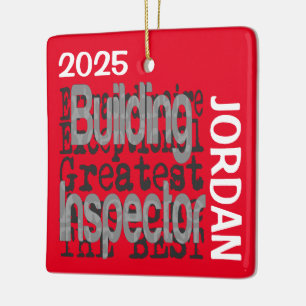 Building Inspector Extraordinaire CUSTOM Ceramic Ornament