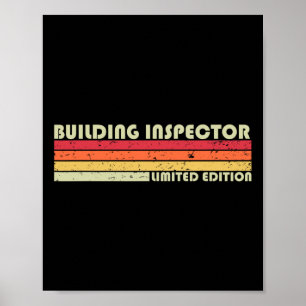 Building Inspector Funny Job Title Birthday Worker Poster